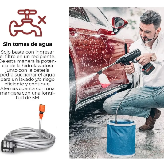 ¡Nueva Hidrolavadora Portátil Inalámbrica! Limpieza Fácil en Cualquier Lugar